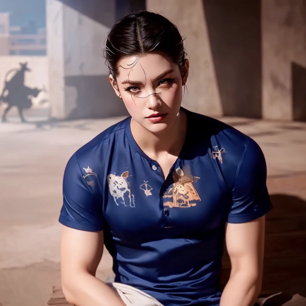 (วอลล์เปเปอร์ CG unity 8k ที่very detailed),(Masterpiece), (best quality), (very detailed), (best illustrations),(best shadow), cowboy shoot, (sharp eyeliner, eyelid, Detailed eyes:1.1), (city background:1.2), ,Take a break , Version 3 (Girls&#39; frontline), , 3D,8k,