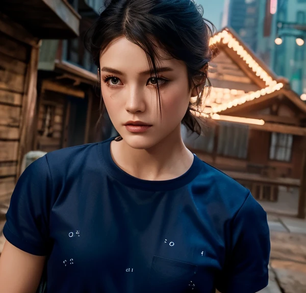 (วอลล์เปเปอร์ CG unity 8k ที่very detailed),(Masterpiece), (best quality), (very detailed), (best illustrations),(best shadow), cowboy shoot, (sharp eyeliner, eyelid, Detailed eyes:1.1), (city background:1.2), ,Take a break , Version 3 (Girls&#39; frontline), , 3D,8k,