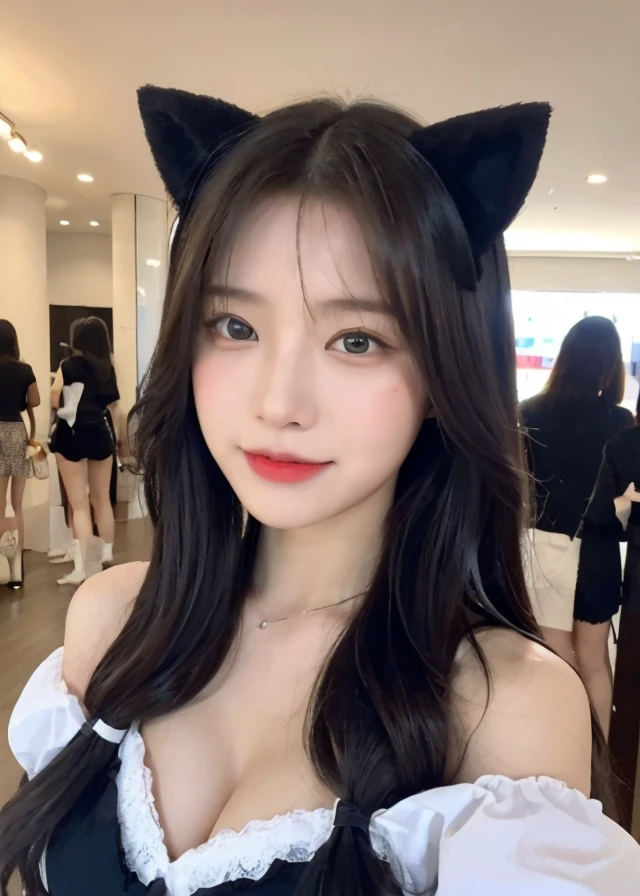 1 girl,long hair,Smile, ((Maid costume)),(On the beach) original photo, (photo实际of:1.37, 实际of), Highly detailed CG unified 8K wallpaper, looking at the audience, (((straight from the front))), (Head office skin:1.8, 有光泽of皮肤), 8KUltra high quality, SLR camera, 柔和of灯光, 高quality, Film Grain, XTrofessional lighting:1.6),thick lips,Duckbill,巨大of,Low-cut装,Expose the upper chest(masterpiece, 最好of_quality, Super detailed, 8K, Ultra high quality, Flawless:1.latin Blue Hair, Blue Hair,Catwoman,, Cat ears, 发光of粉红色眼睛, 害羞of, 合规of, Blushed, Moist oily skin,, 大of胸, 上面of心形纹身, , 大of腿粗, 优美of臀部曲线, 巨大of,E cup,Toxoplasma gondii, 緊緻of皮膚, Scantily clad, Lace, collar, For the audience, midnight, of,,Japanese Goddess, Cardigan Shirt, Korean Girl, 美丽ofAsian Girls, V Neck Dress, Low-cut,巨大of,Expose the upper half of the chest,Not compact,下垂of大of胸,华丽of中国模特, 美丽of年轻韩国女人, Japanese Models, thick lips,Duckbill,Asian Girls, 美丽of年轻韩国女人,, 美丽of韩国女人,, Looking ahead,巨大of,大of,up,Portrait Photos,super closeup,face camera,Be careful when taking photos,Japanese ladies,Shredded Pork,丰满of身体,黑色of