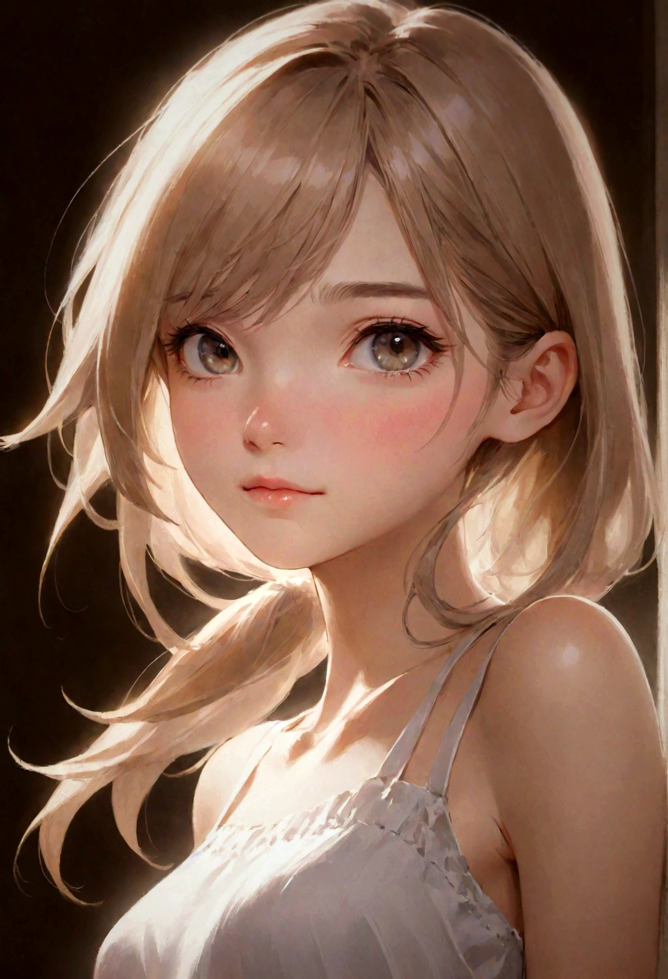 1 girl, perfect face, supermode, short and slender body,