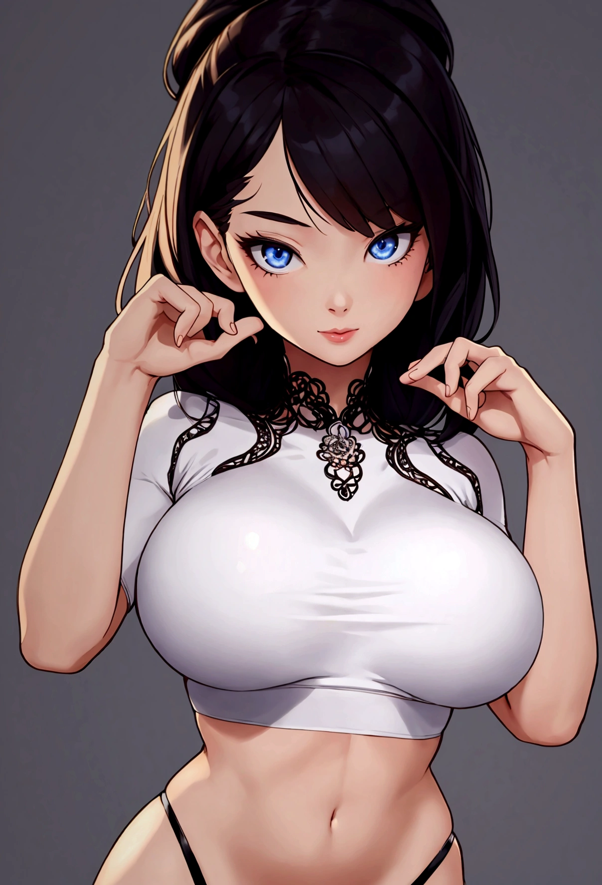 1 girl, perfect face, supermode, big breasts,short and slender body,