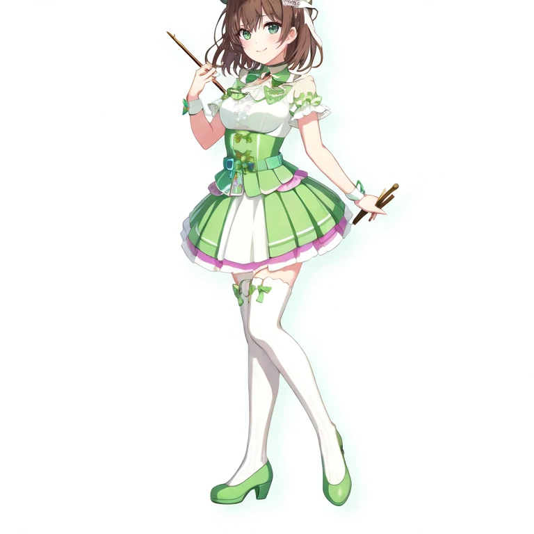 1girl,solo,full body,(front view),standing,(beautiful fingers:1.2),(perfect anatomy:1.2),(masterpiece, best quality:1.2),(pretty eyes),(arm_behind_back:1.1),finely detail,beautiful lighting,closed room,black background,simple background, smile,looking at viewer