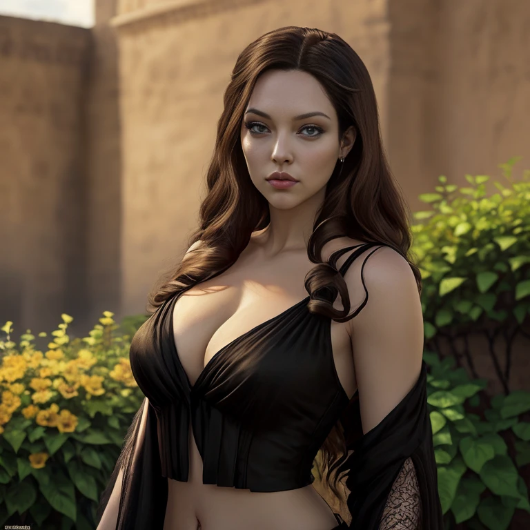 8k hi-res, full body shot picture, extremely realistic, extremely detailed of 18yo (Laura Marano), black hair, very long messy black hair, deep neckline, cleavage breast, (huge glistening breasts),(topless:1.5), (naturally sagging), standing pose, evil witchcraft master sorceress, perfect body, wearing Victorian era black dress apparel, detailed dress apparel (extremely detailed dress), full body picture, detailed facial expression, (detailed face expression), dramatic lighting, ((detailed ambience), ((old creepy castle in the background)) ((shallow depth of field)) (cinematic lighting), HDR enhancement, ultra fine texture, 8k resolution, Realism, photorealistic
