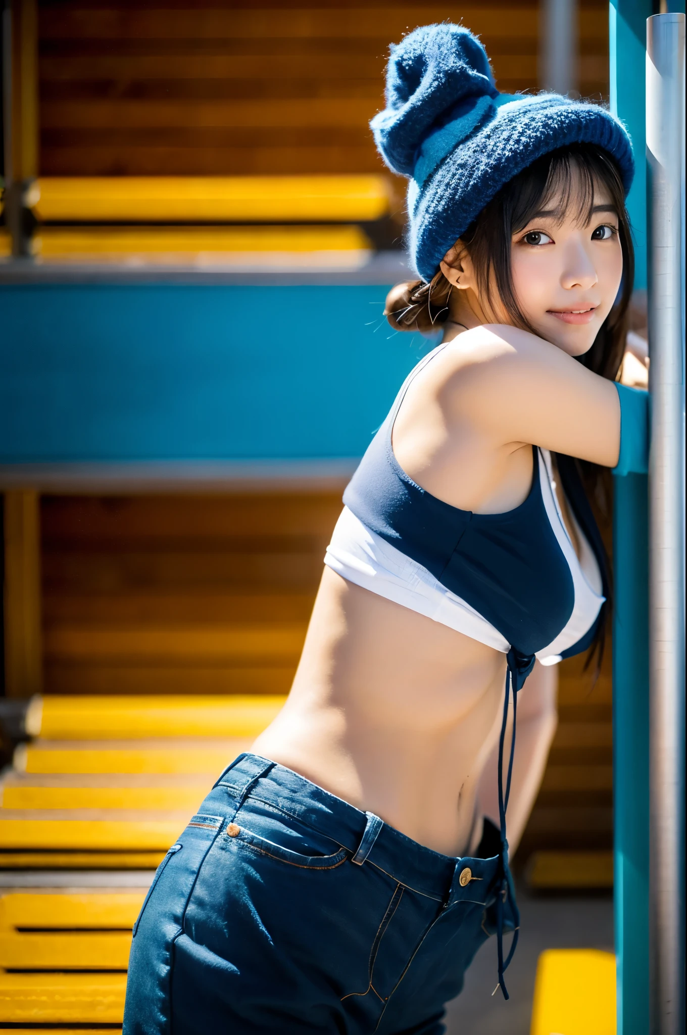 (((I don't have an umbrella.))),My hair got wet in the heavy rain, face and clothes soaked through. Rain-soaked through face or dripping water masterpiece、超High resolution、well done!、She has a very pretty face and is young like an idol.々Has a good figure.18-year-old Japanese female police officer、Gentle and cute、A gentle smile wet with rain、Police uniforms are bikini type, Show off your cleavage.、Breathe rain soaked through In the heavy rain、walking down the city sidewalk. large size bust、whole body、RAW Photos、Genuine、High resolution、Life、No copyright notice