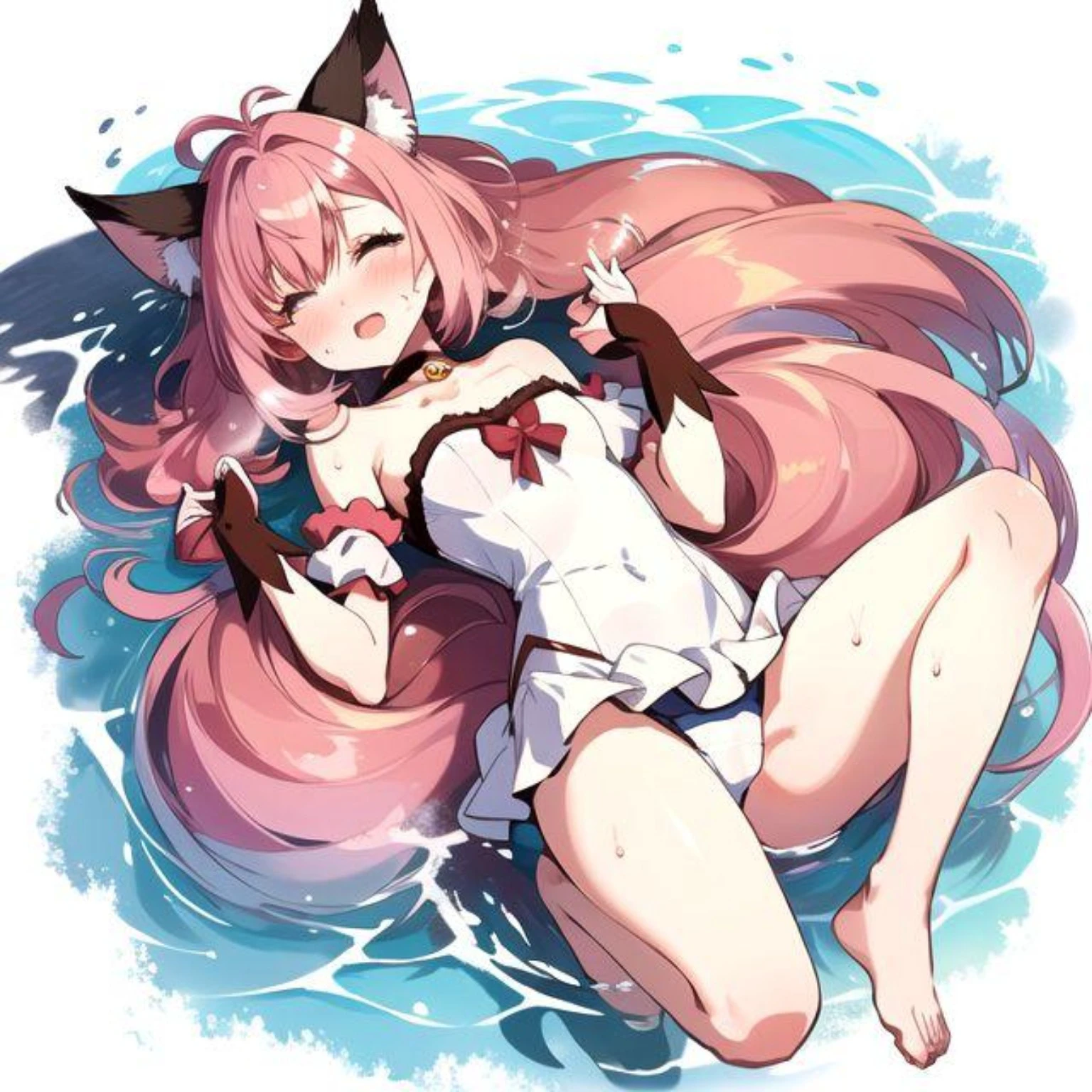 high resolution、high quality、The tentacles are attached to the brooch on her chest.、A tentacle is inserted into the girl's crotch、
Light is leaking from the brooch on her chest.、The brooch on her chest is cracked、Tentacles wrapped around the girl's hands、Tentacles pulling the girl's arms upwards、Tentacles wrapped around the girl's legs、The tentacles are pulling the girl's legs apart, spreading them apart.、Beautiful girl's body、
