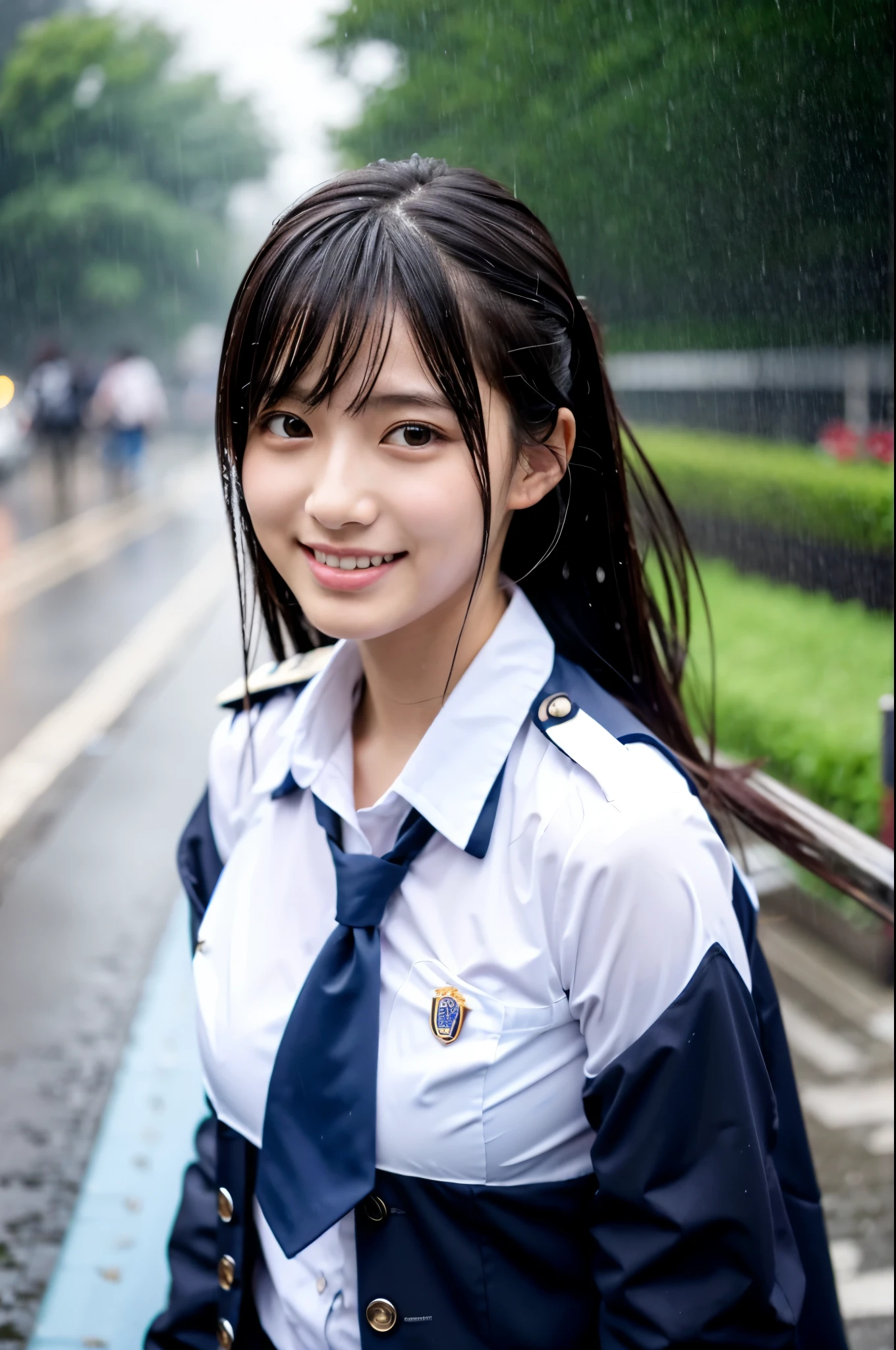 大雨でwhole bodyがびっしょり濡れている Drops of water are dripping from my rain-soaked face masterpiece、超High resolution、well done!、彼女 has a very cute face and a young figure like an idol.20 year old Japanese cheerleader、Gentle and cute、A gentle smile is wet with rain、She is officially allowed to be naked She is a member of the cheerleading club、Cheerleader uniforms are nude、Sucking rain soaked Cheering on a soccer match as a rear leader in the heavy rain large size bust、whole body、RAW Photos、Genuine、High resolution、Life、No copyright notice