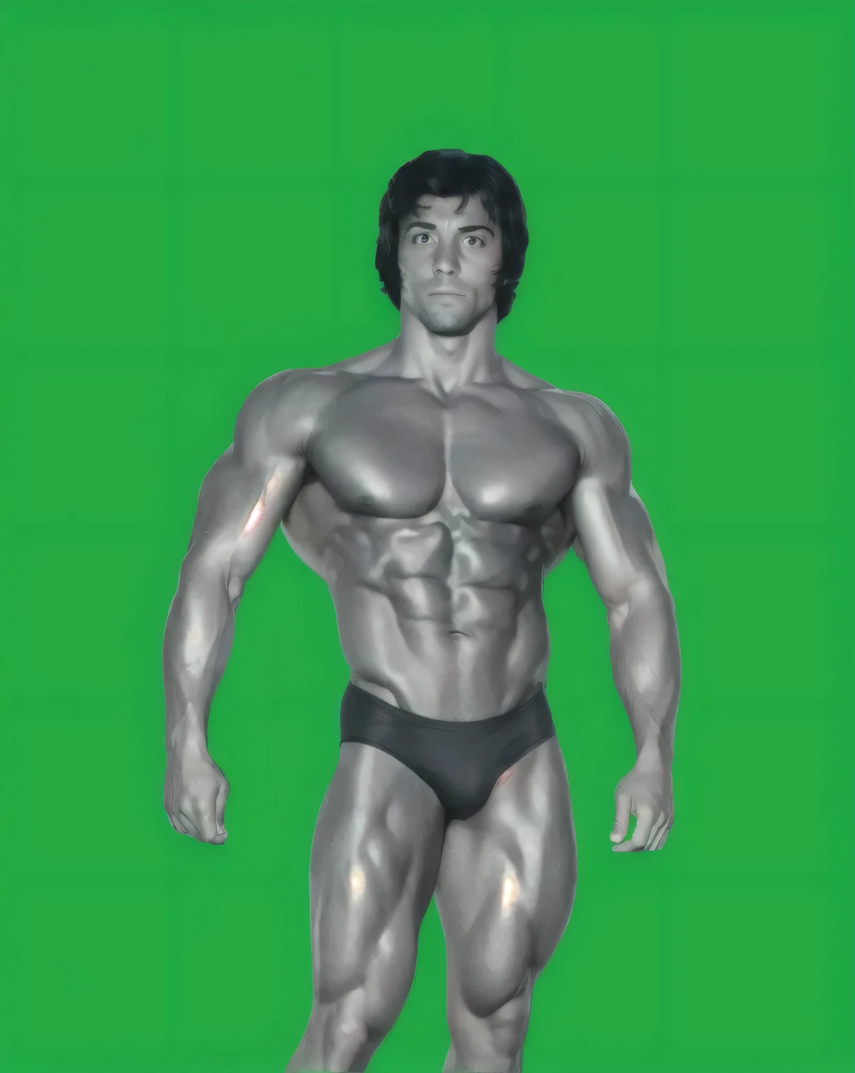 homem cinza musculoso