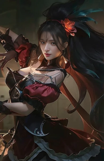 masterpiece, highest quality, Realistic, Very detailed, Finer details, High resolution, 8k wallpaper, One beautiful woman, Wear an elegant black see-through blouse, In a great restaurant, At night, Light brown messy hair, Perfect dynamic composition, Beautiful and beautiful eyes、Big earrings