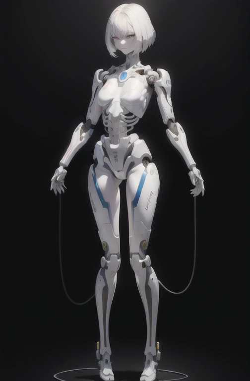 masterpiece,
 Charging female android,
 The face is a beautiful human face,
 The internal skeleton is exposed except for the face,
 Full Body Shot,
 Are standing, 
Masterpiece,
 I&#39;m concerned about the charging port on the bottom,
 Feels good,
 Full Body Shot.,