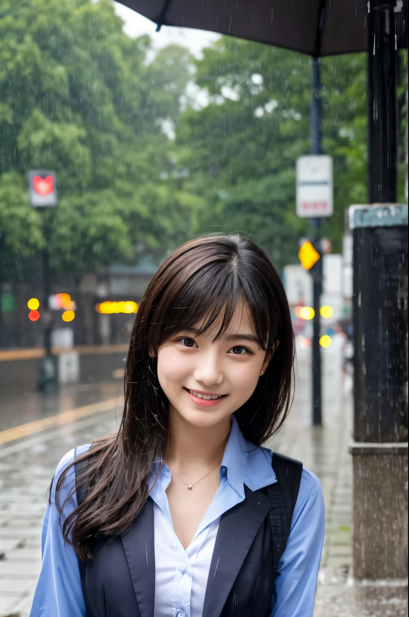 彼女は傘がないのでwhole bodyが雨で濡れている、彼女は傘がないのでwhole bodyが雨で濡れている、My hair got wet in the heavy rain, face and clothes soaked through. Rain-soaked through face or dripping water masterpiece、超High resolution、well done!、She has a very pretty face and is young like an idol.々Has a good figure.18-year-old Japanese female police officer、彼女は傘がないのでwhole bodyが雨で濡れている、彼女は傘がないのでwhole bodyが雨で濡れている、Gentle and cute、A gentle smile wet with rain、Police uniforms are bikini type, Show off your cleavage.、Breathe rain soaked through In the heavy rain、Walking on a city sidewalk in the daytime. large size bust、whole body、RAW Photos、Genuine、High resolution、Life、No copyright notice