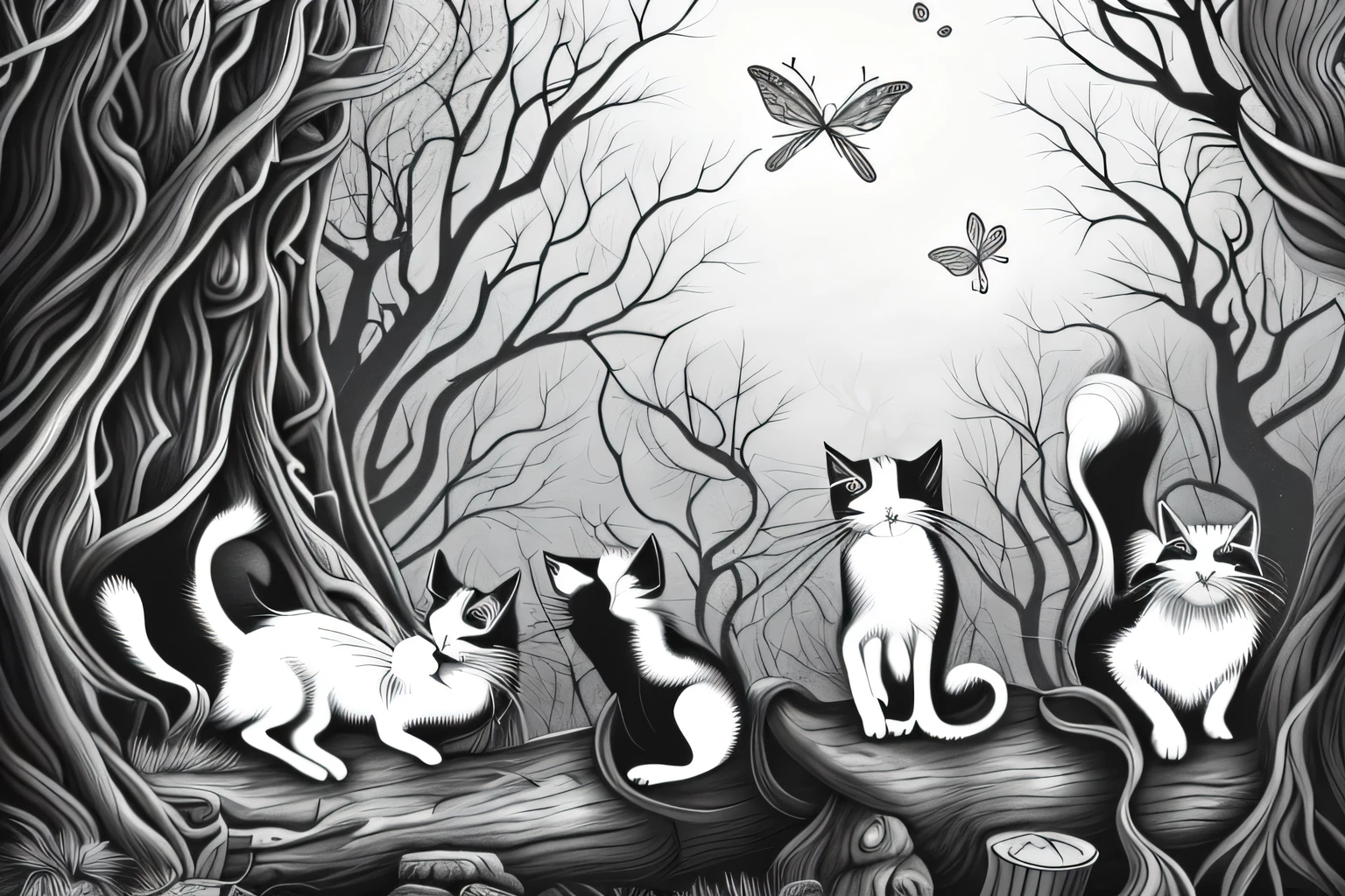 5 cats, fairy tale, Fairytale, Mystery