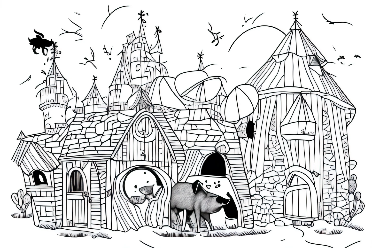 5 pigs, fairy tale, Fairytale, Mystery