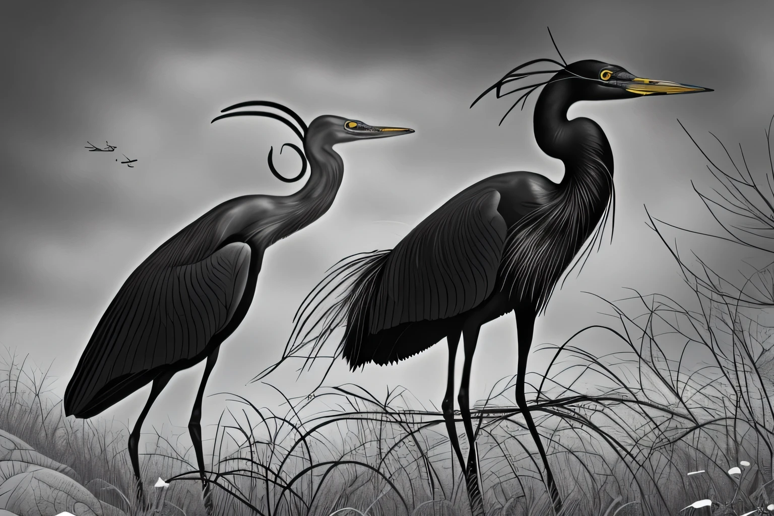 1 black heron, fairy tale, Fairytale, Mystery