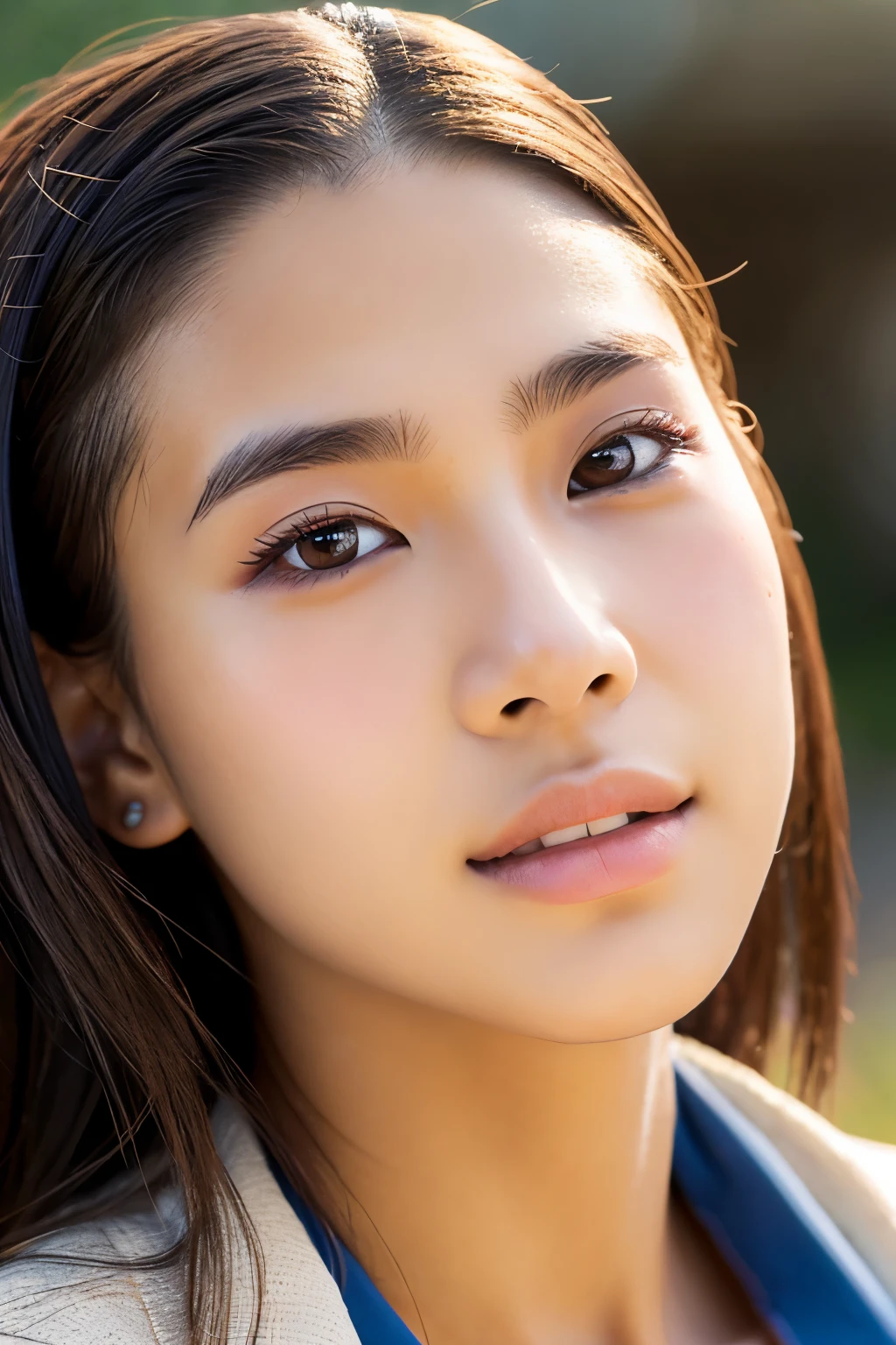 Samoan university student, Photorealsitic, Detailed skin, A detailed face, Detailed lips, Detailed eyebrows, PUPILS SPARKLING, depth of fields, ccurate, Super Detail, Best Quality, hight resolution, Anatomically correct, Textured skin, high details, High quality