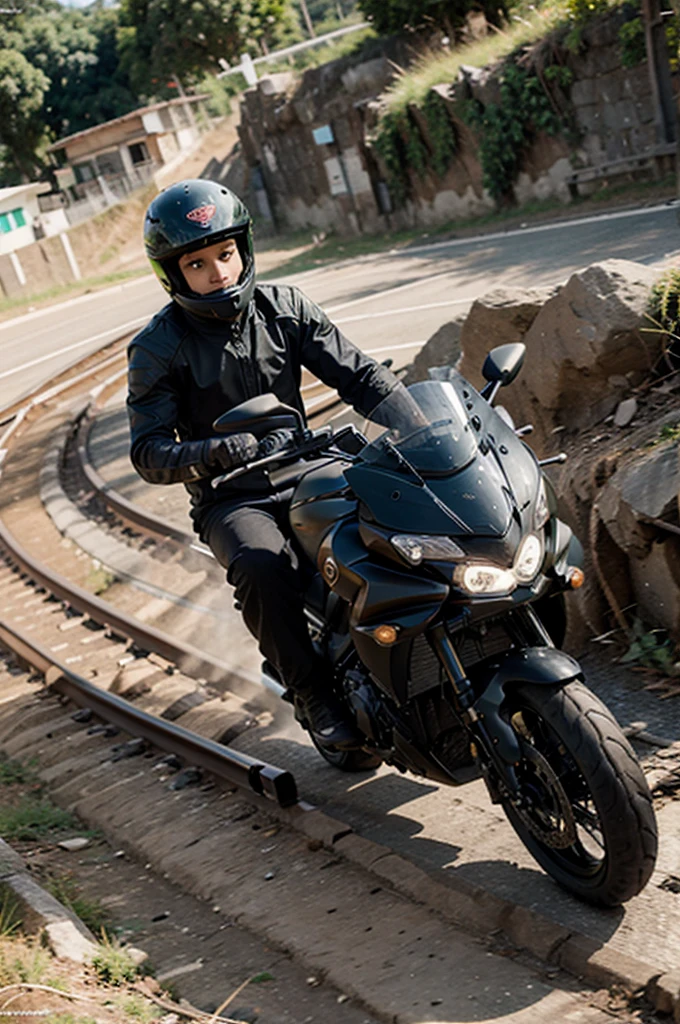 Moto em movimento animado