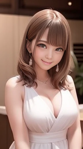 1 Female，（Realistically，Realistically：1.5），（masterpiece），（highest quality：1.4），（Hyper HD：1.2），（RAW Photos：1.2），（Sharp Focus：1.3），（Face Focus：1.2），Japanese girl，Professional attire，（Young -yeld：1.（Smile of joy：1.5），（Hairy cut：1.6），（Japanese idol costume white，Black and Pink：1.4），（Beautiful face：1.7），（Beautiful dress in every detail：1.4），Gothic Maid，（Japanese girl professional photo）， Mid-breasted， （： 1.3）， （Wide open chest），Short fine hair， （Detailed redhead）， （Two Side Up）， （Get a peek at your audience： 1.2）， （Music DJ Cover Art： 1.1）， （ Music Design Art Stage： 1.4）， （Simple gray background： 1.6）， Gorgeous golden lights， break， （big）， Beautiful and fine details， （Adorable）