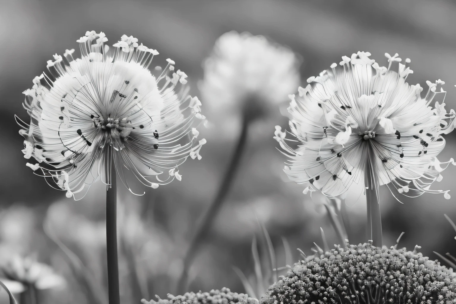 Allium, fairy tale, Fairytale, Mystery, Monochrome