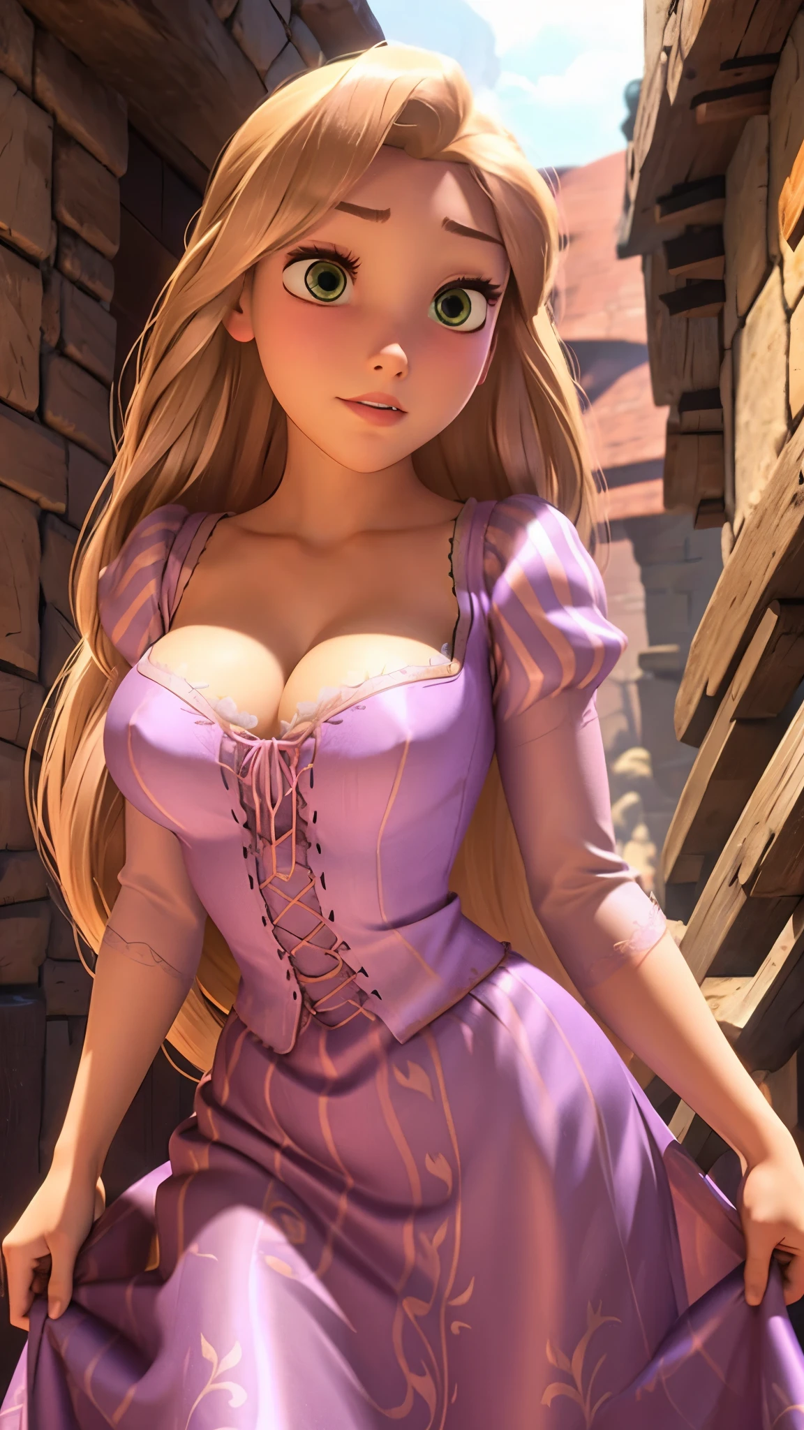 Rapunzel. Busty. Super hot