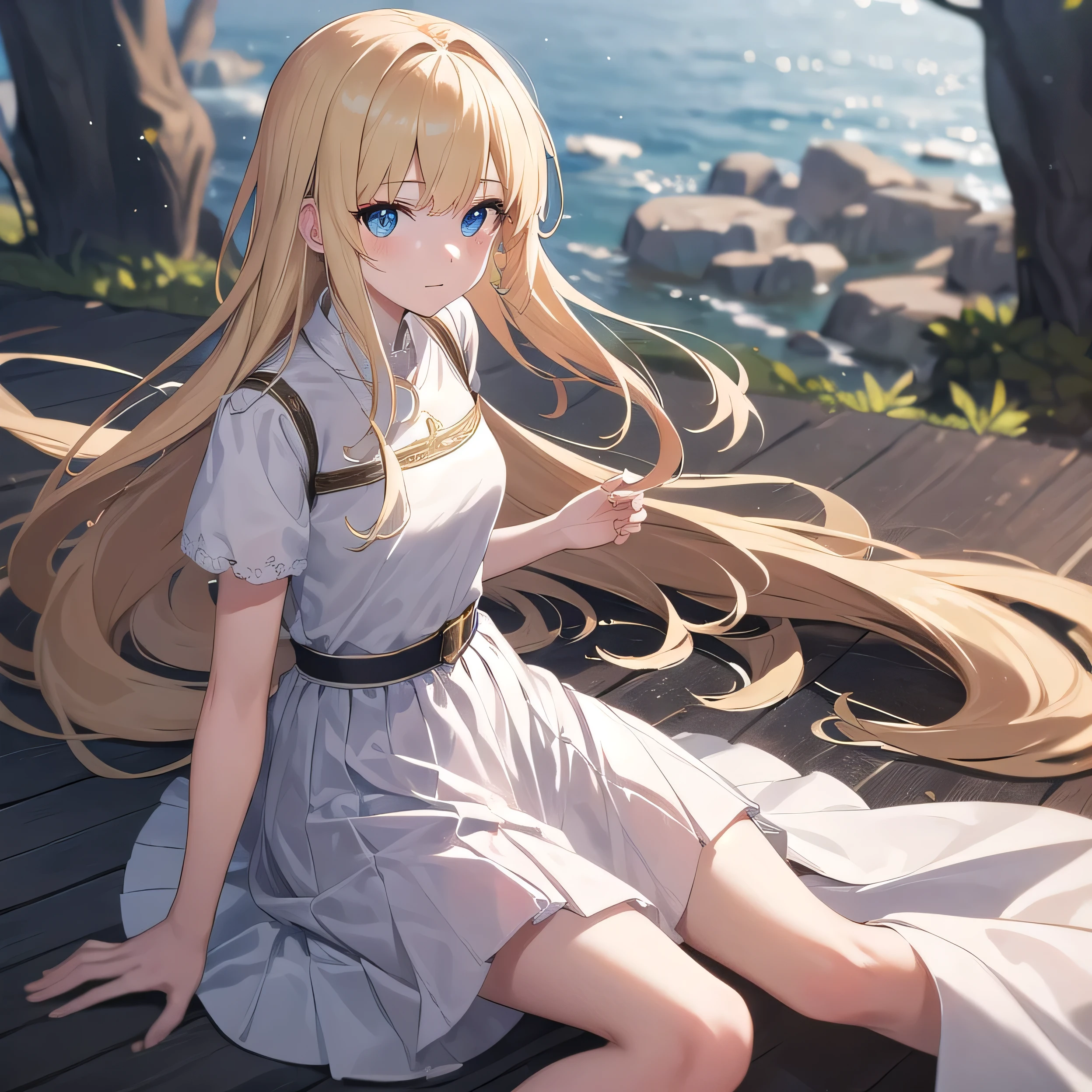 young woman, Princess, Beautiful Eyes, Warrior, saint, Blonde Hair, Long Hair, hair band, Side bangs, White Skirt, Kuda&#39;s toes, 1 girl, Multiple Boys, Red nose, Open your mouth, cry, embrrassed, Love Juice, The body is slim, Small breasts, Sweat, Suppressed, Put your arms behind your head, Raise the hand, defeat, BDSM, Cowboy Shot, From below, handcuffs, bondage, indoor, triangle horse, Ride a Rocking Horse, Wooden horse blame, rubbing the crotch, torture, Goblins, ugly Goblins, pervert Goblins, surrounded by Goblinss, No clothes, Completely naked, Nipples, Flat Chest, Small breasts, Thin pubic hair, 