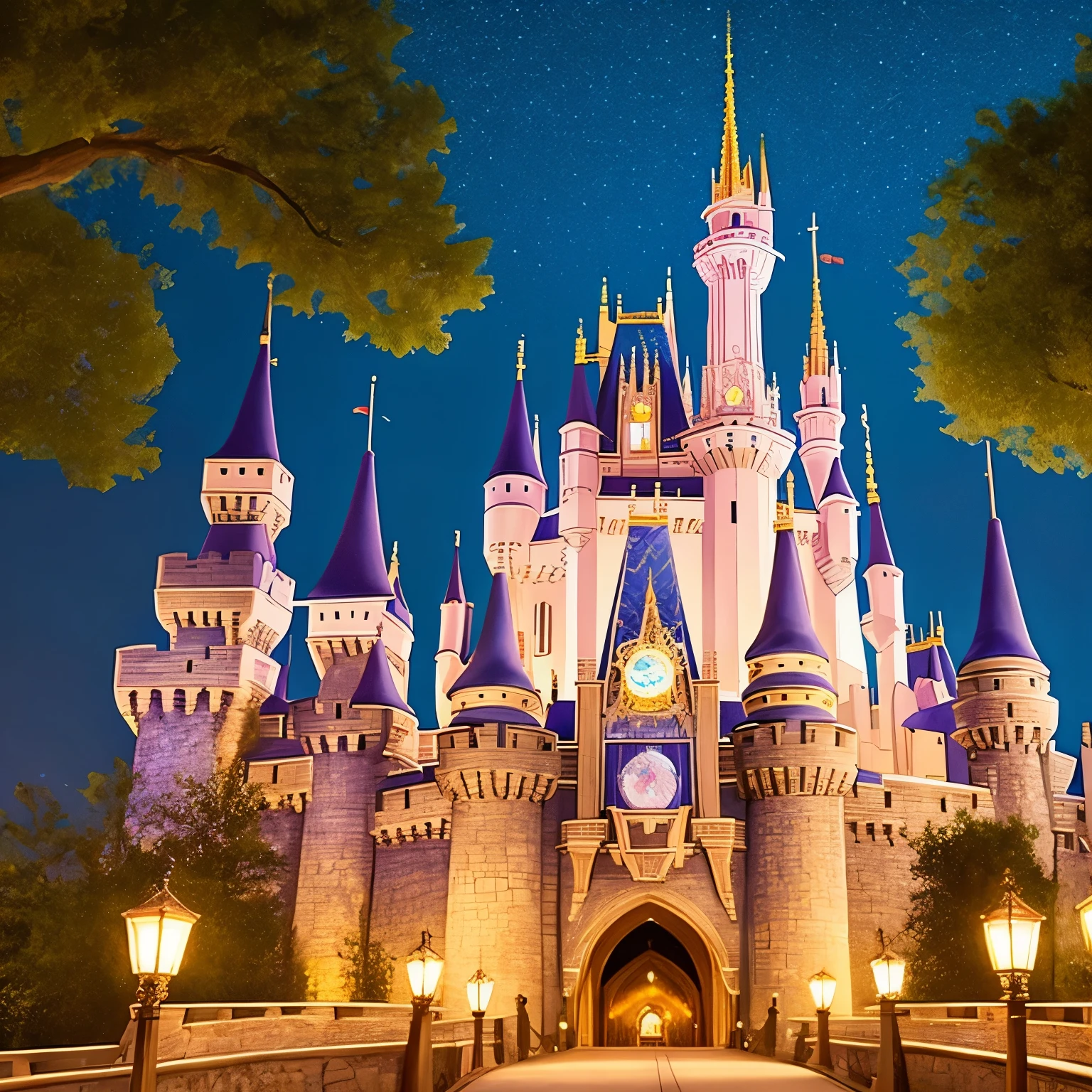 disney's sleeping beauty castle in the night, a storybook illustration inspired by disney, tumblr, conceptual art, disney art, disney art style, disney concept art, disney artstyle, very magical and dreamy, art in the style of disney, magical castle, disney concept art :: nixri, in style of disney animation, disney inspired landscape, disney!!