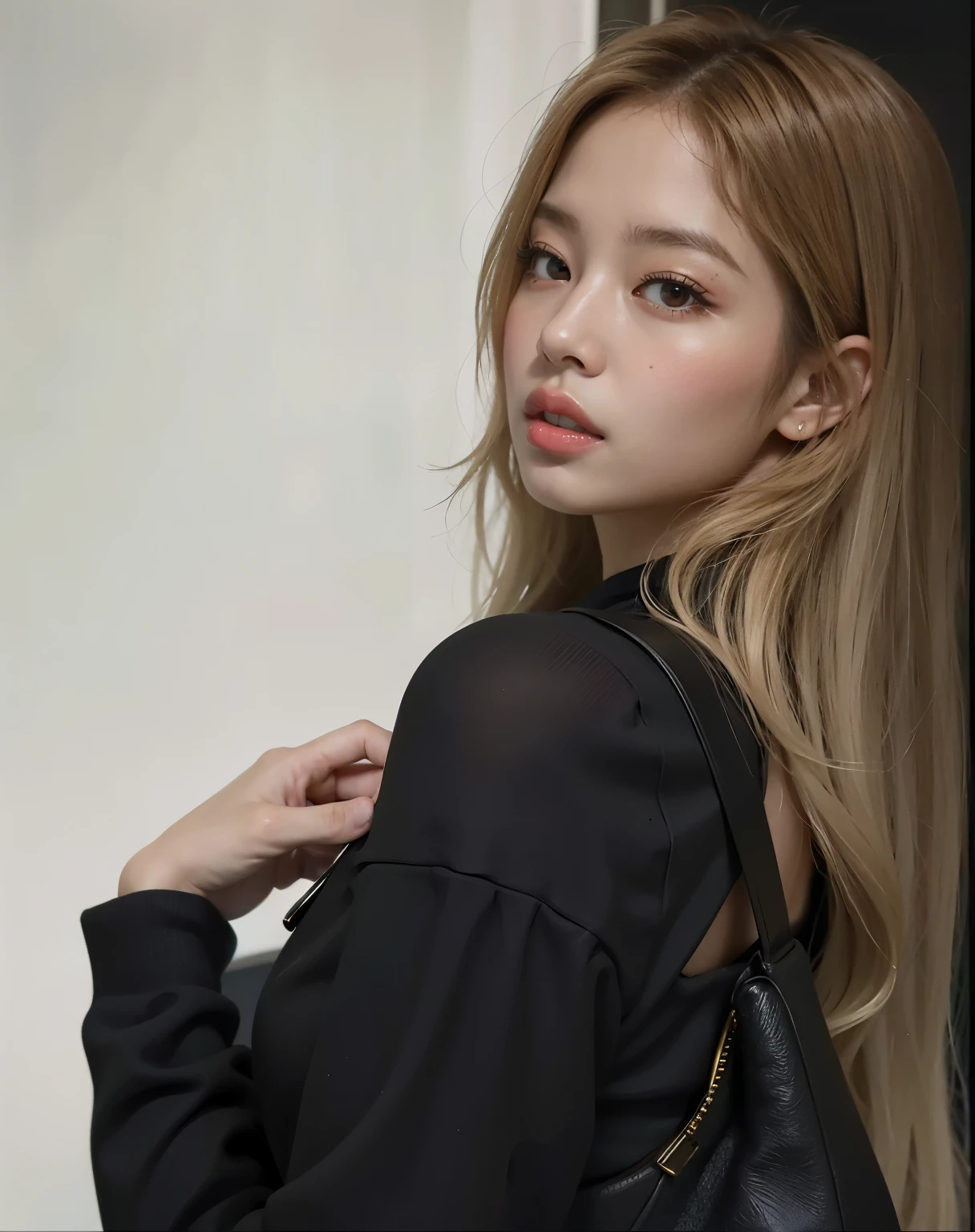 Jenni Blackpink HD with cute lips and huge, an Asian adult woman , beautiful hair, Arms pretty , seios grandes , fleshy lips, olhos bonitos, olhos bem bonitos