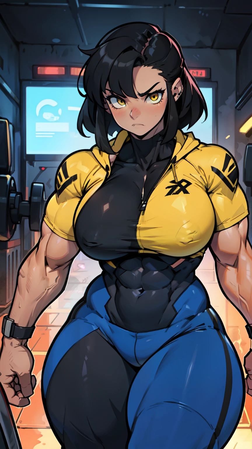 ((((muscular girl massive breasts)))) sad pale skin black hair yellow eyes bodybuilder thick thick thick thick thick thick thick thick thick thick thick thick thick thick thick thick thick thick thick thick skintight