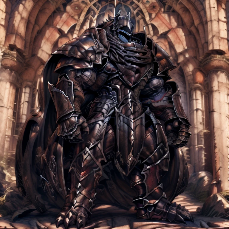 BlackKnight_fe, (masterpiece, best quality, detailed:1.2) detailed full body, a knight's mechanical armor, glowing wide and heavy armor, wears full body armor. massive muscles, huge pecs, chiseled abs, huge pectorals, exaggeratedly huge muscles. wearing a cloak. unusually developed muscular body big muscle, pecs, triceps, traps, waist narrow, unusually developed muscular body, Dark knight,
The claws are sharp,
Sharp teeth, black color big penis,