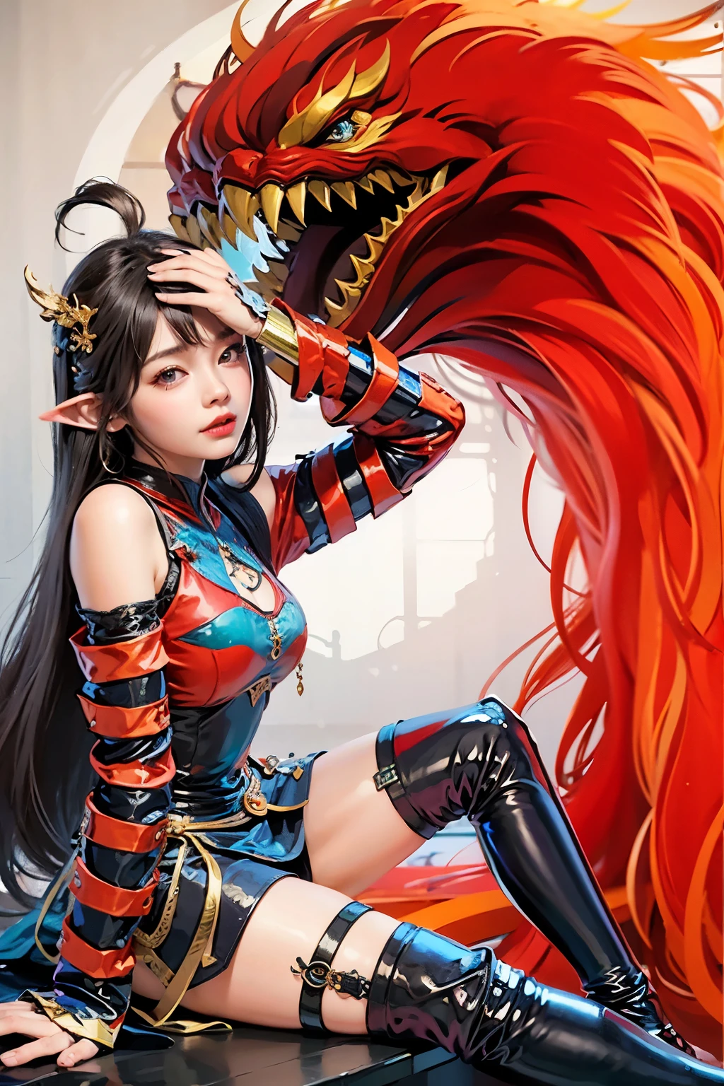 a close up of a 4 girls  ,blonde hair , big booobs ,  shadowbringers cinematic, 4 k detail fantasy, a beautiful fantasy empress, game cg, xianxia fantasy, xianxia hero, 2. 5 d cgi anime fantasy artwork, cinematic goddess close shot, ruan jia and artgerm, wow 4 k detail fantasy, hyperdetailed fantasy character