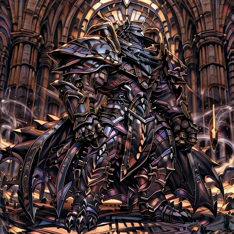BlackKnight_fe, (masterpiece, best quality, detailed:1.2) detailed full body, a knight's mechanical armor, glowing wide and heavy armor, wears full body armor. massive muscles, huge pecs, chiseled abs, huge pectorals, exaggeratedly huge muscles. wearing a cloak. unusually developed muscular body big muscle, pecs, triceps, traps, waist narrow, unusually developed muscular body, Dark knight,
The claws are sharp,
Sharp teeth, black color big penis,