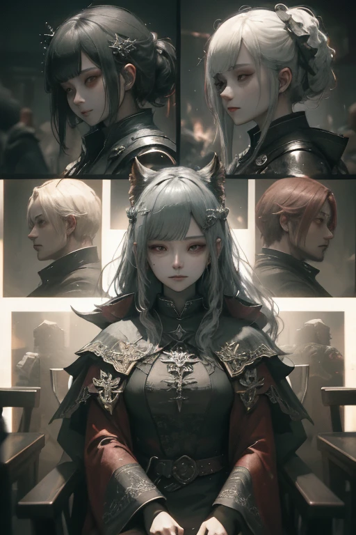 aScreenshot with a bunch of characters on the screen，Characters side by side，Character Portraits，Baroque，Character selection screen，8k character details，In-game graphics，full character，Gothic antique theme，Highly detailed characters，ability image，entire character！Characters side by side， Computer games with user interface，Game character head design adjustment ID card selection game professional warrior mage priest archer ranger knight shield warrior hunter summoner beast trainer 
