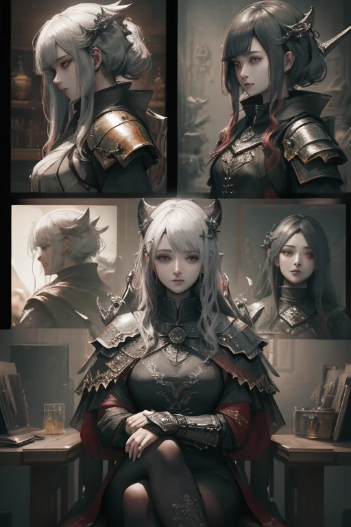 aScreenshot with a bunch of characters on the screen,Characters side by side,Character Portraits,Baroque,Character selection screen,8k character details,In-game graphics,full character,Gothic antique theme,Highly detailed characters,ability image,entire character!Characters side by side, Computer games with user interface,Game character head design adjustment ID card selection game professional warrior mage priest archer ranger knight shield warrior hunter summoner beast trainer
