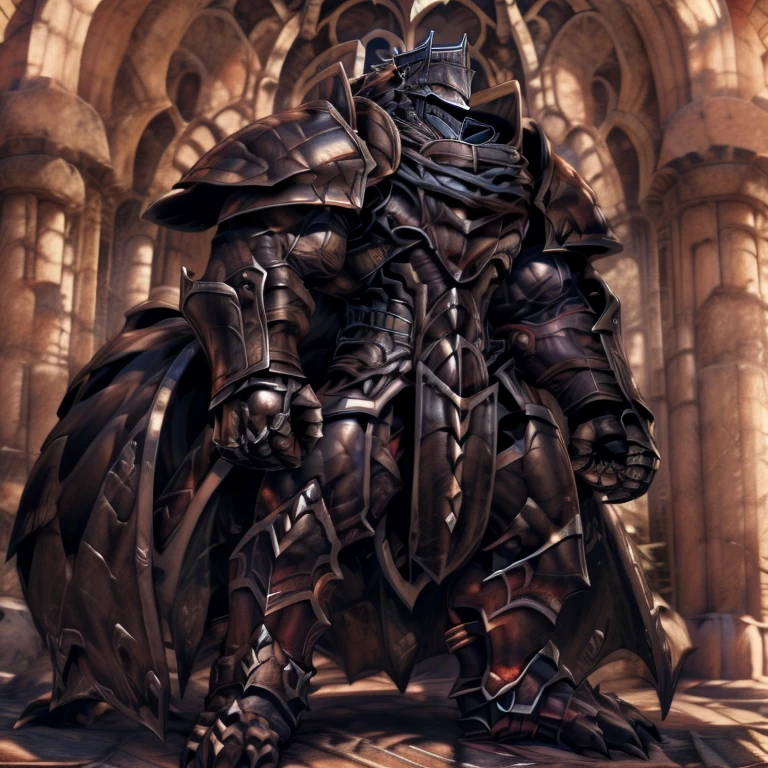 BlackKnight_fe, (masterpiece, best quality, detailed:1.2) detailed full body, a knight's mechanical armor, glowing wide and heavy armor, wears full body armor. massive muscles, huge pecs, chiseled abs, huge pectorals, exaggeratedly huge muscles. wearing a cloak. unusually developed muscular body big muscle, pecs, triceps, traps, waist narrow, unusually developed muscular body, Dark knight,
The claws are sharp,
Sharp teeth, black color big penis,