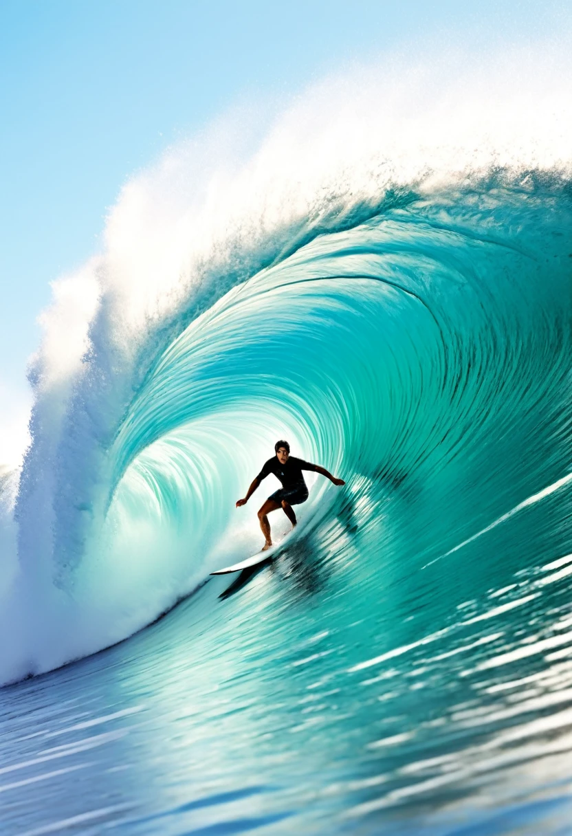 Surf arte , desenho de onda ficando quebrando no pico do surf