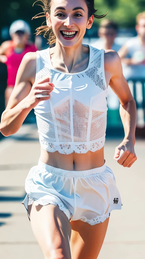 People wearing white lace, {{{{Racing}}}}, Run Hard