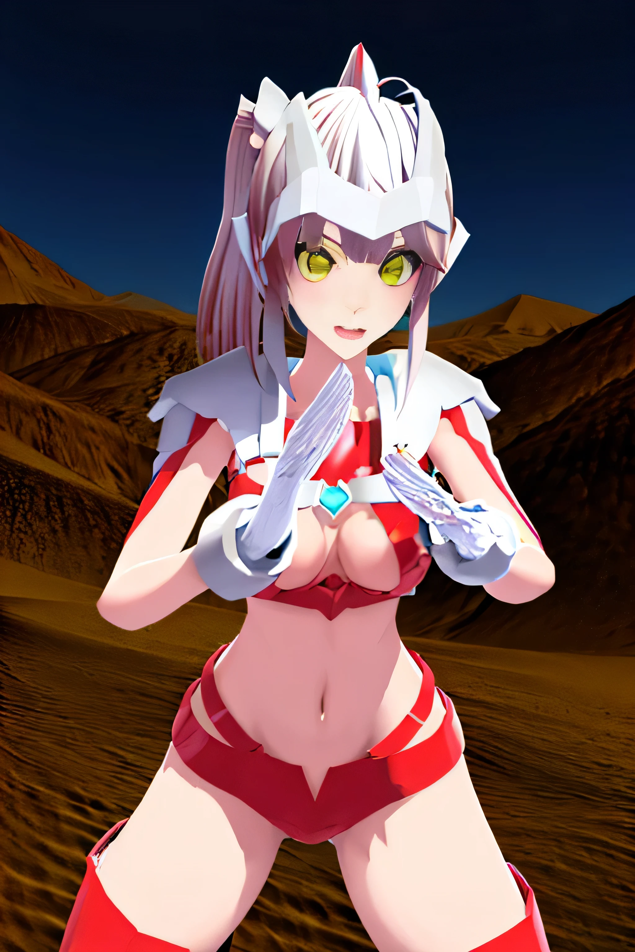 masterpiece,highest quality,Very detailed,One girl,alone,
Yellow Eyes, ponytail, headgear, Pink Hair, Combat Stance, Struggling, Squint your eyes, Open your mouth, Cowboy Shot,
Break Ultra Shine,
