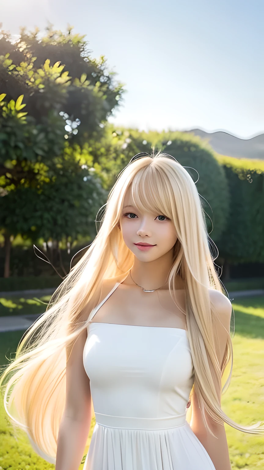 Blonde dancing in the strong wind、Very beautiful girl with long blonde hair、14 years old、Very long and beautiful super long straight hair、Glossy and dazzling bright blonde、Very cute beautiful face、Beautiful, clear white skin、Long bangs cover the pretty woman&#39;s cute face、Transparent, bright, beautiful, silky blonde hair、Cute Face、Very cute and beautiful、Very beautiful and lustrous skin、beautiful disheveled bangs、Big, bright, light blue eyes that shine beautifully、Beautiful, very long, shiny, silky blonde hair with very large eyes、Very beautiful and cute girl、Glamorous features、Cheek Shine、White and beautiful skin、Large Bust