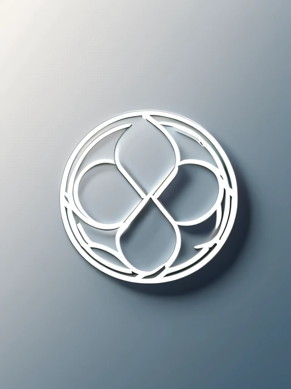 a detailed logomark, representing the goddess Aphrodite minimalist style logo, abstract geometric symbol, simple elegant logo design, clean modern logotype, gradient color logo, metallic texture, 3D emblem, high quality, photorealistic, 4k