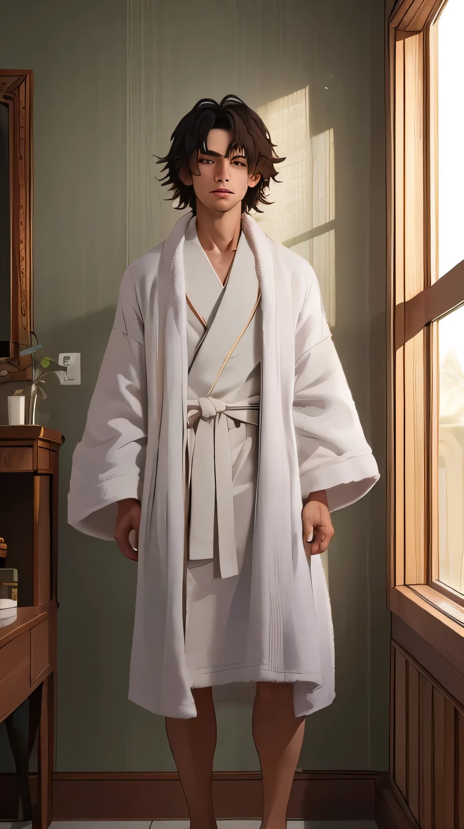 masterpiece:1.5、highest quality、ultra high resolution, bathrobe, robe, robe.