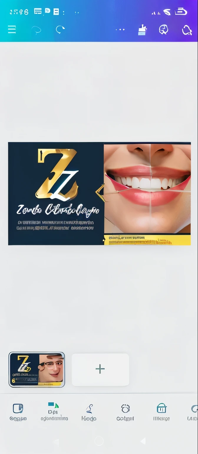 um close da tela de um telefone com a foto de uma pessoa com dentes, banner comercial, bandeira digital, otjize, ampliado in, z e, Direction: Zoltán Joó, advertir, 2 d fosco, 2d fosco, design suave, business card, by Fiel Apolônio, ampliado, em fundo cinza