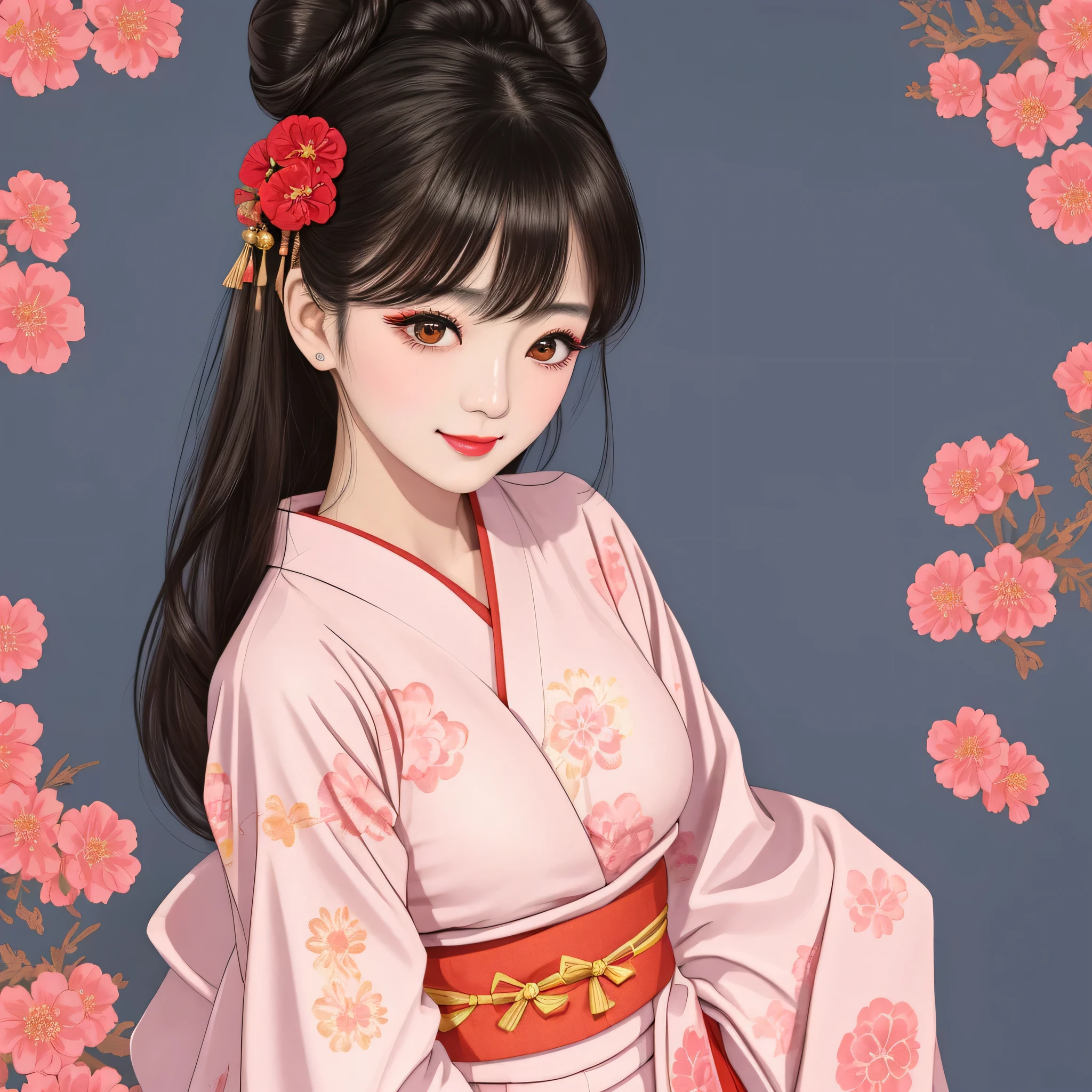 Each has a different expression２People and sisters、(２ girls）、｟Dancing traditional arts with grace)、((Big Breasts、Small Face、Not exposed))、highest quality、masterpiece、（Black Hair、Bun Hair）、Brown Eyes、｟Wide angle、Angle from above the waist、Pause on the magazine cover、Their gazes are different, gazing into the distance｠、(８K High Quality、masterpiece、High resolution、Realistic and beautiful light and shadow、(highest quality)、(High Resolution)、(Very delicate and beautiful)、(Beautiful 8k face)、(With a smile、Beautiful eyes)、(Clear skin)、(Soft hair)、(８Head to Body)、(A Japanese-style yukata kimono with red, pink, orange and blue floral patterns on a white background, interspersed with gold powder、Wearing a yukata２Beautiful Japanese girls)、((Tanabata decoration background))、((Small Face))、(arms up)、Thin and small nose、（Red lipstick）、（Make your cheeks red）、（Glossy skin）、((Ink painting style))、Very thin eyebrows、Overall ultra-high image quality、（She is wearing maiko-style makeup.）、Whitening、Long and beautiful eyelashes、Glowing Skin、（Red cheeks）,Straight nose、masterpiece、highest quality、whole body、 Eyebrows visible through hair、Bun Hair、Grin、Gal、Gal、Viewer&#39;s Eyes、Plaid、Stylish、woman、fine、Pause、
Waiting to start 
