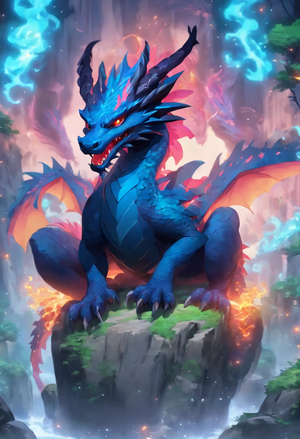 dragon with a ball in its mouth sitting on a rock, concept art by Yang J, trending on cgsociety, fantasy art, crystal dragon, dragon art, anthro dragon art, black dragon, a majestic gothic dragon, dragon mawshot art, but as an anthropomorphic dragon, detailed fantasy art, 🌺 cgsociety
