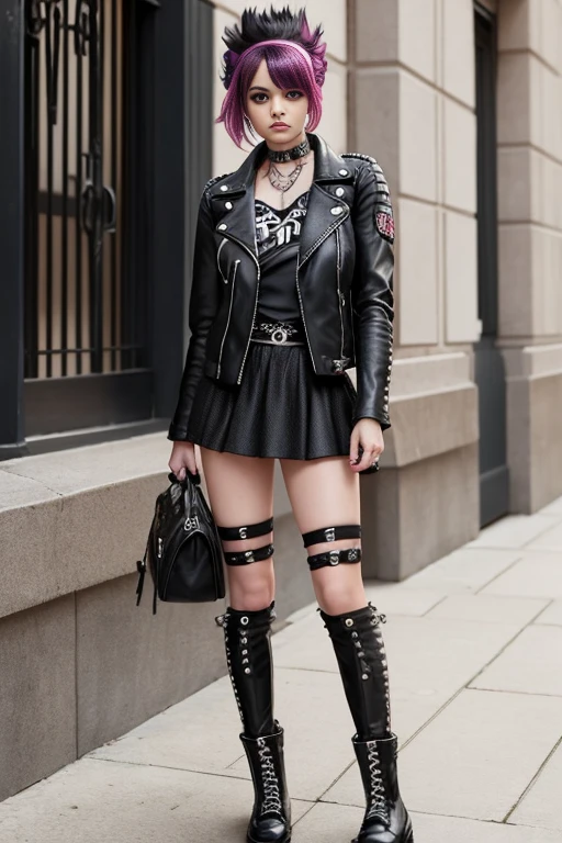 A modern take on the classic Lolita, with a punk twist - a rebellious girl with a leather jacket and combat boots, but still retaining the innocence and charm of the original character.