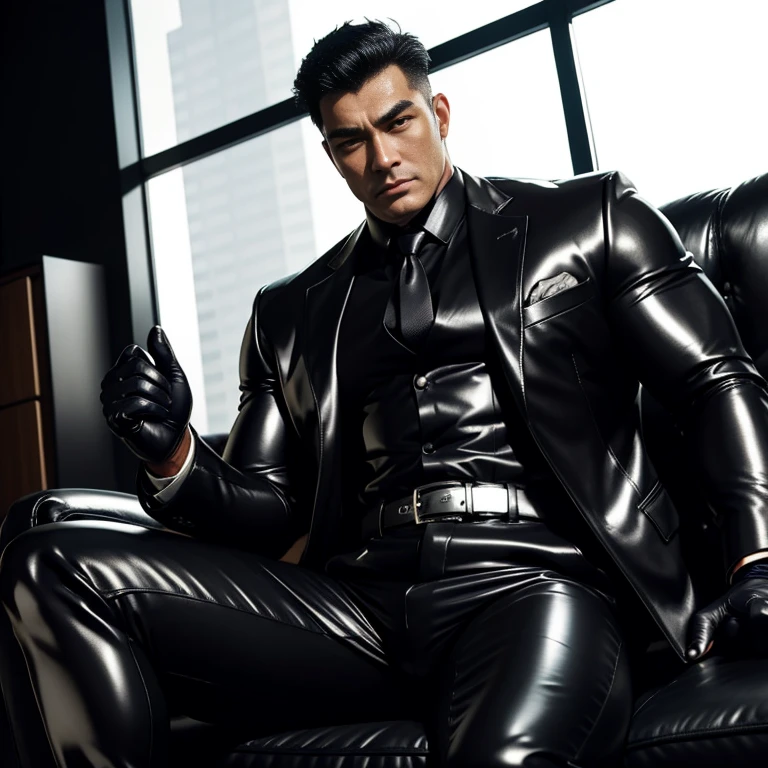 20 years old,daddy,"shiny suit ",Dad sat on sofa,k hd,in the office,"big muscle", gay ,black hair,asia face,masculine,strong man,the boss is,handsome,sex,leather gloves,lecherous dad,look straight ahead,"dad is handsome","gay dad","handsome","raise your hand"