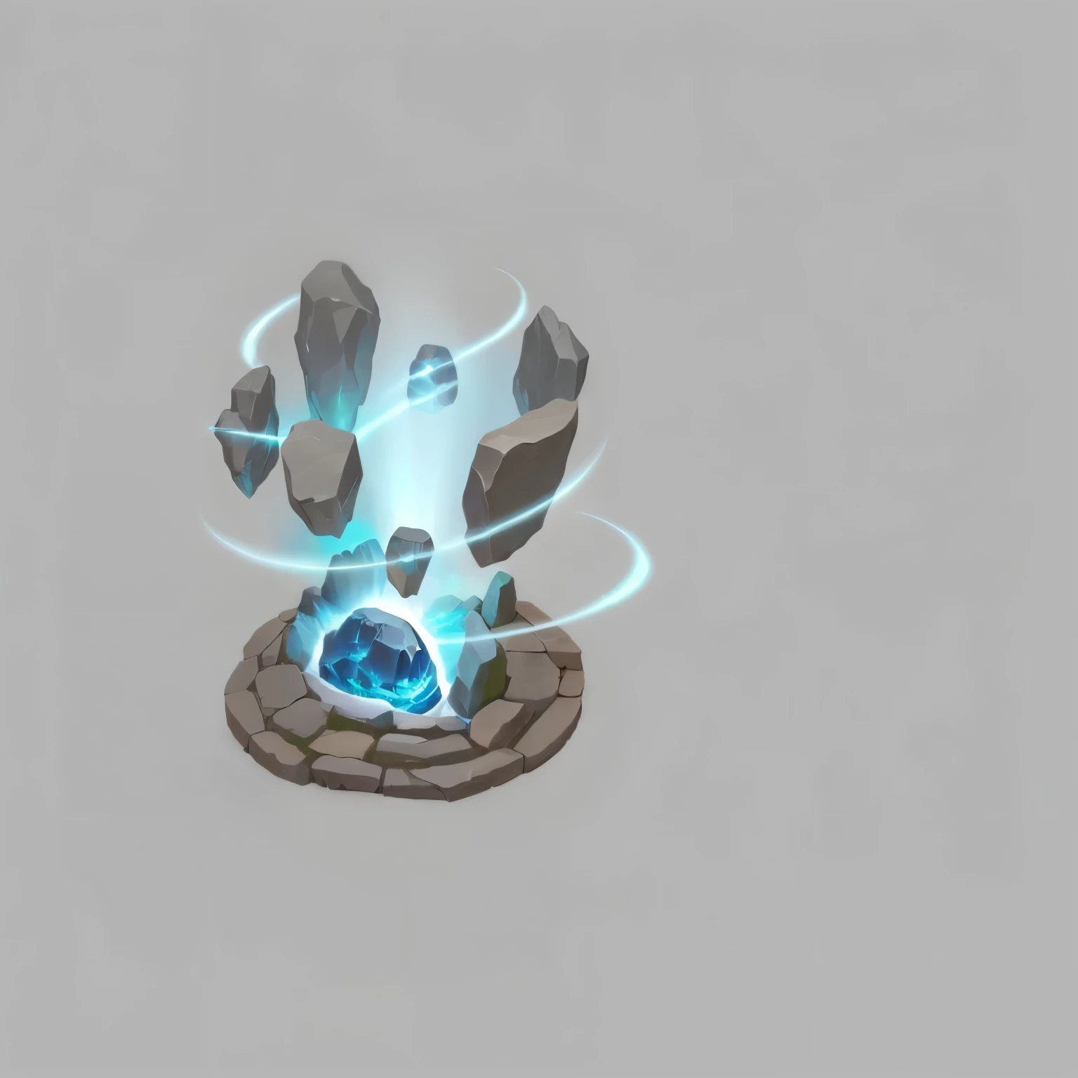 Portal, flying stones, stone formation