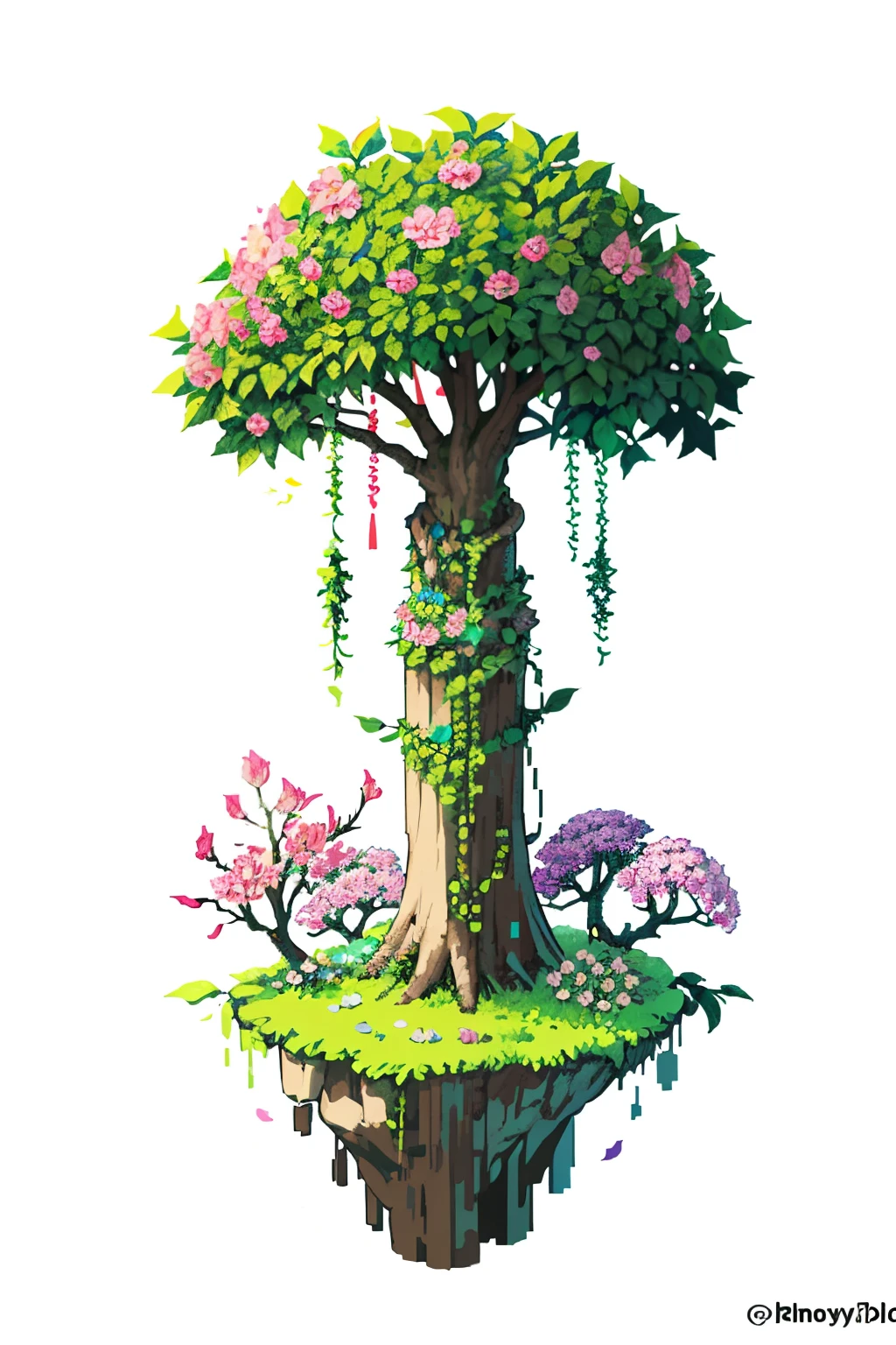 In the intricately crafted pixelated 2D RPG Maker game, the enemy positions are meticulously designed to present a challenging yet engaging experience.
On the side: Magnoliophyta, a majestic plant from the enchanted forests, unfurls its large, colorful flowers against a pristine white background. Its petals glimmer with a captivating vibrancy, attracting unsuspecting players with their mesmerizing beauty. However, beware, for its enveloping roots are ever ready to ensnare those who venture too close.
In the front: The Magnoliophyta stands tall and imposing, its flowers blooming in full glory.