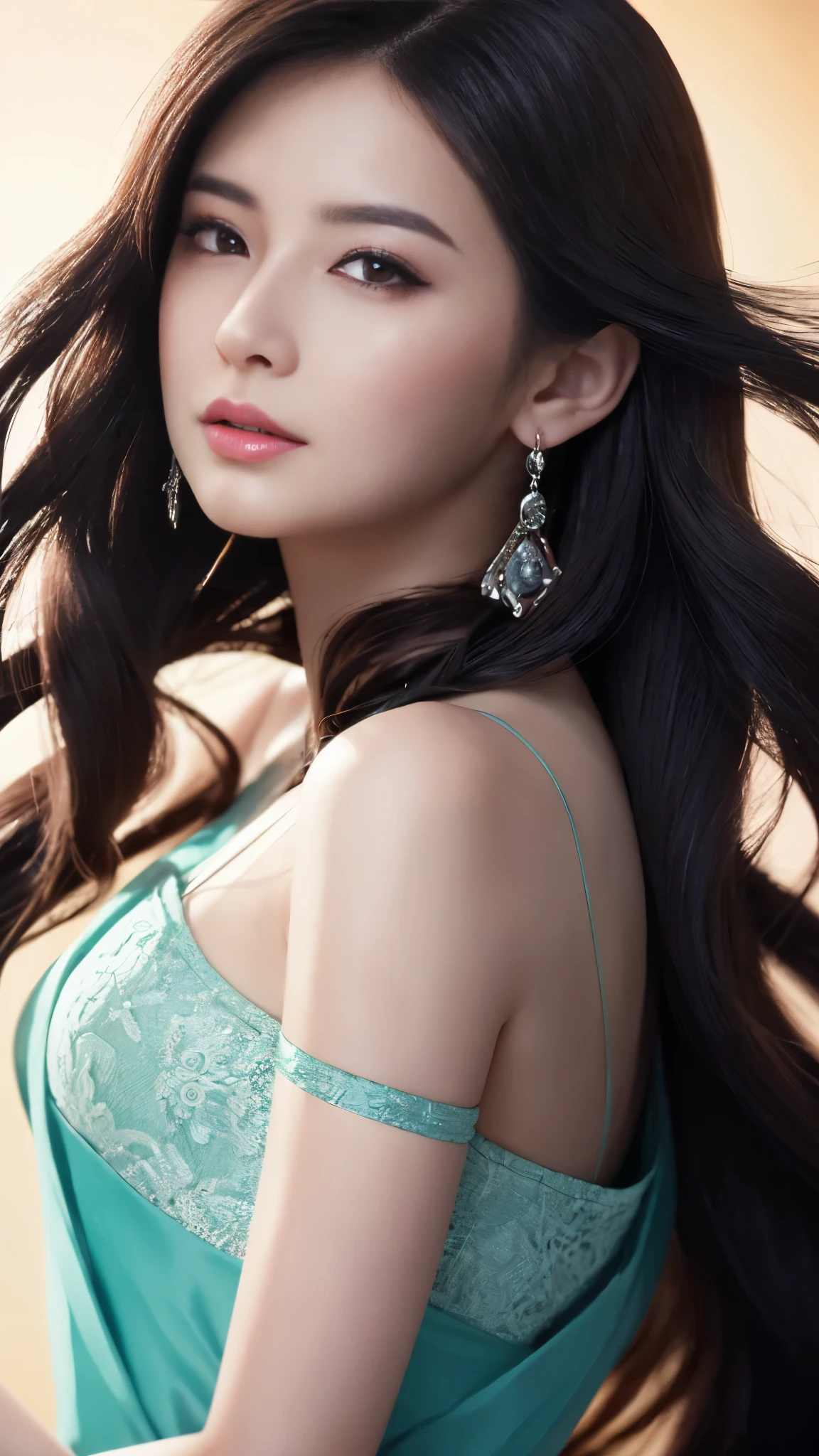 Close-up of a woman with long hair and dress, Artjam and Athi Gairan, Beautiful digital art, Adorable digital painting, Cute and detailed digital art, Beautiful character drawings, Beautiful digital illustrations, Style Art Germ, Artgerm and Lois Van Baarle, Ross Tran style, Inspired by Ross Tran, Stylized anime