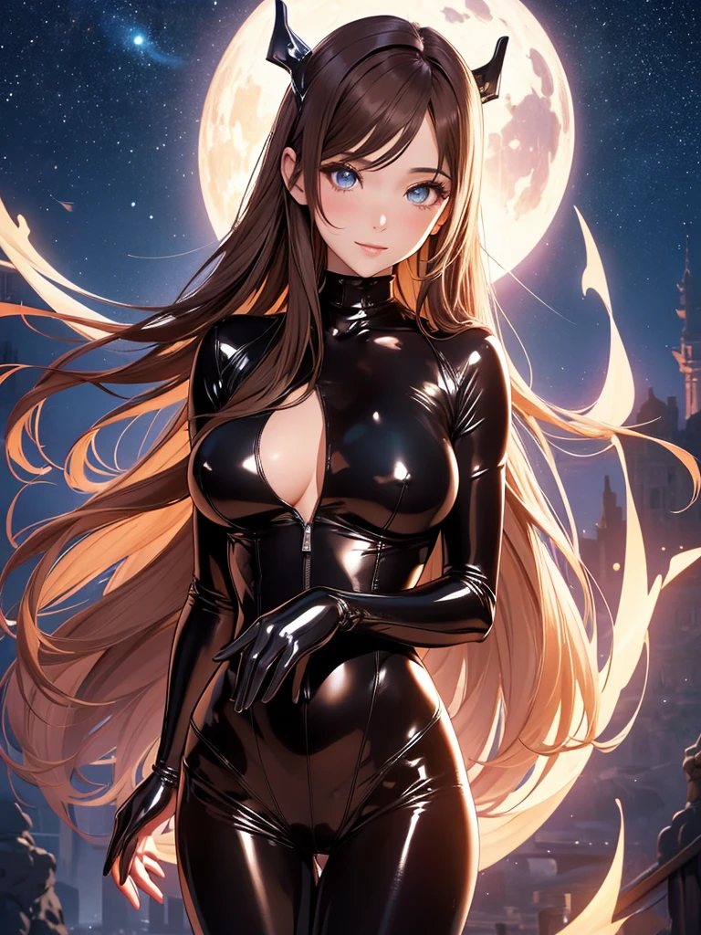 Beautiful woman Beautiful eyes
Beautiful bodystocking ,latex body suit, gentle colors
Light 黒Brown Hair smile Masterpiece Night Starry Sky palace, sexy, extremely beautiful 22歳 Big Breasts Beautiful Eyeagical gentle lighting 涙 cowboy shot,wand、 light