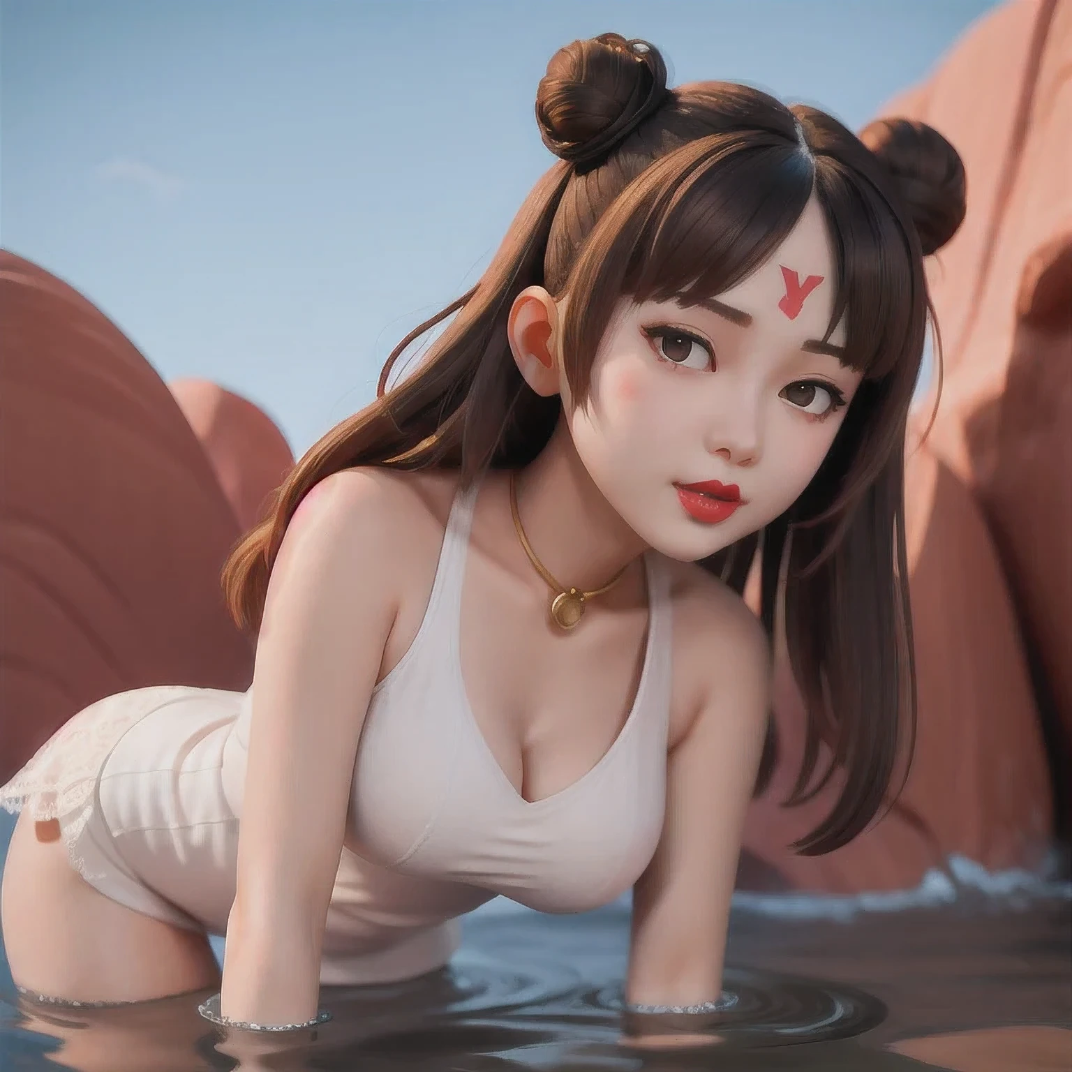(((1 Girl)))1 Girl
3d
bare shoulders
black eyes
black hair
blurry
blurry background
breasts
brown eyes
depth of field
leaning forward
lips
lipstick
looking at viewer
makeup
nose
outdoors
realistic
red lips
short hair
shorts
solo
tank top,(Desert Abyss)
1 Girl
bangs
White Lace shoulders
亚麻重棉刺绣丝绸
cleavage cutout
closed eyes
crescent
crescent facial mark
double bun
浅粉 Lace dress
facial mark
facing viewer
forehead mark
White Lace
飘逸 long hair
mini breasts
parted bangs
partially submerged
pink hair
red hair
solo
very long hair
wading
water