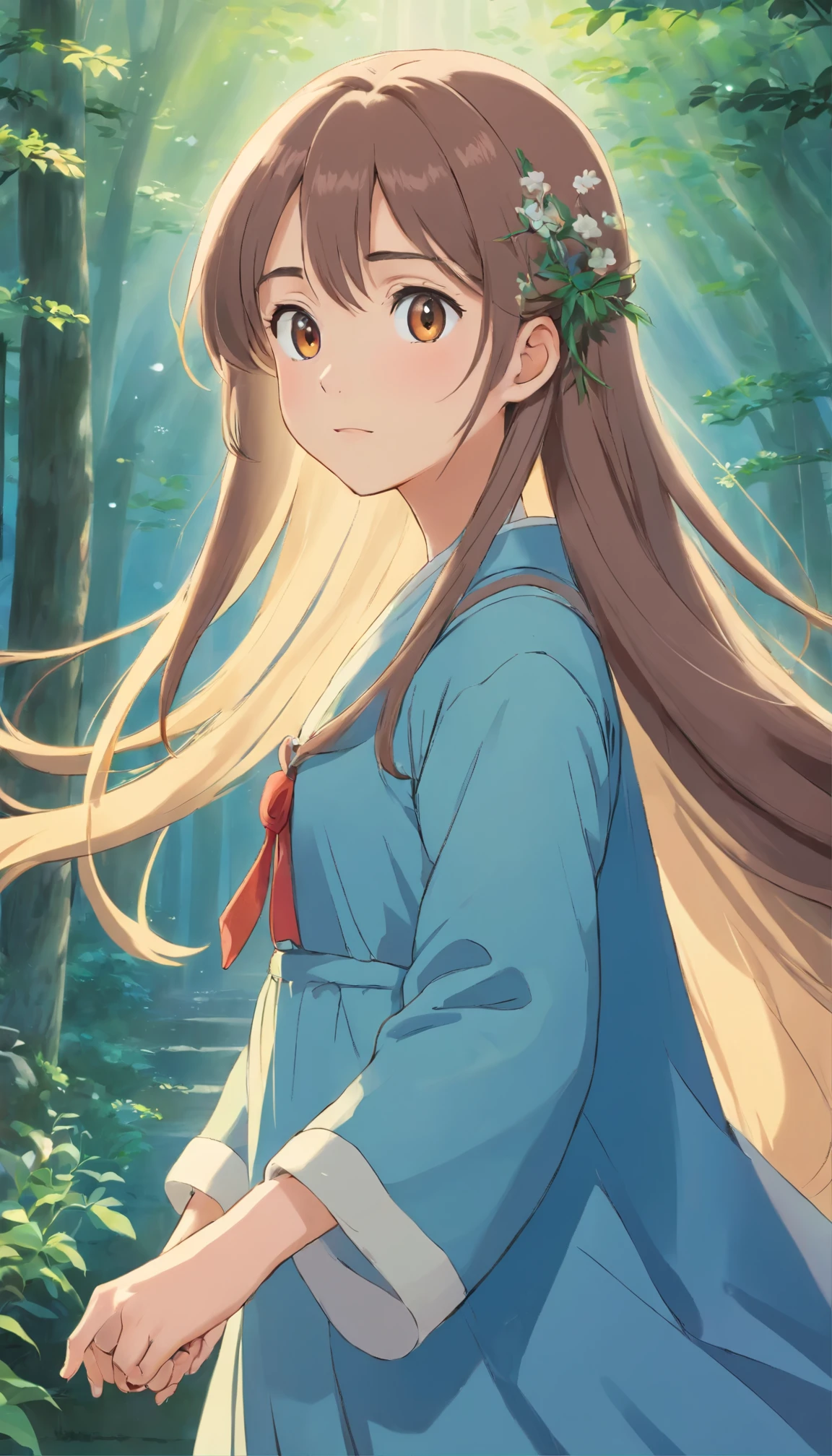 傑作 Best Quality、 Fine-grained、 High resolution、 Very delicate and beautiful、 A young woman aged 25(1.3)、 Long Hair(1.2)、 Professional Skirt(1.2)、 Daytime(1.2)、 Square(1.2)、 Cinematic Lighting、 Surrealism UHD、 Associate pastor super detailed、 Textured skin、 High definition、 Best Quality、 8 km race A young woman around 25 years old、It is drawn with great attention to detail。Her long flowing hair(1.2)teeth、Her face is beautifully outlined and softly painted.