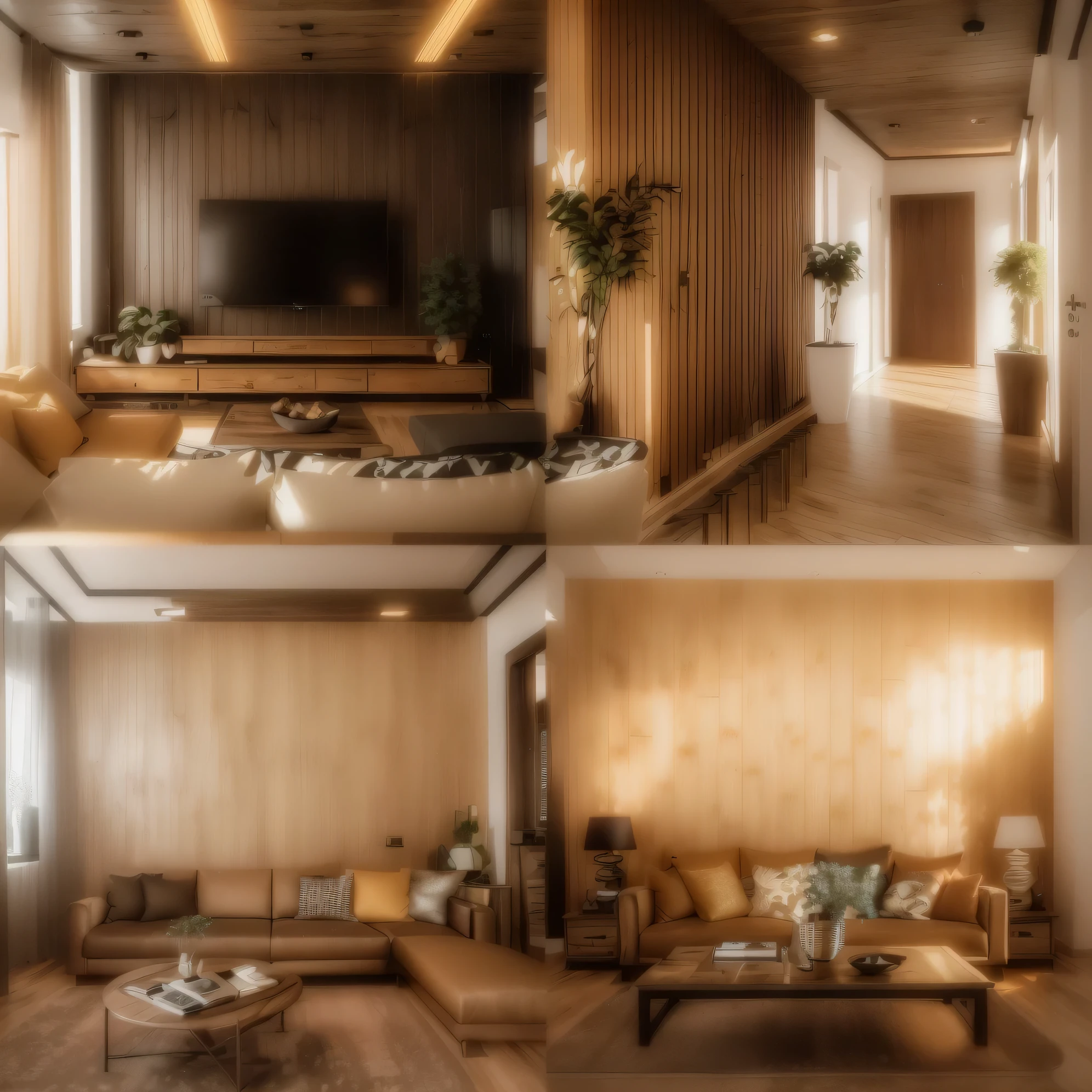 has a living room with couch, coffee table and tv, 4k ], 4k], shot with canon eoa 6d mark ii, mango wood accents, inside a cozy, rustic modern apartment, 4k ), 4k ), living Room wall background, interior photography, Lesson 4k, Lesson 4k, Rustic, Wooden wall, living room